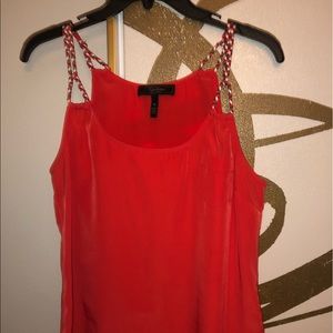 Red tank top w/ braided straps